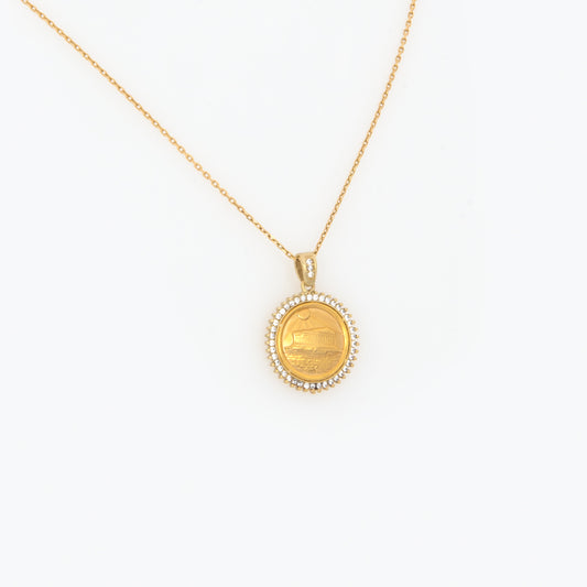 Round Parthenon Gemstone Pendant