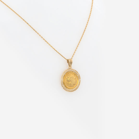 Round Alexander the Great Meander Pendant