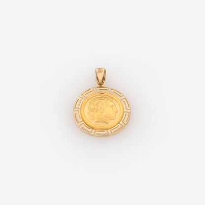 Round Alexander the Great Meander Pendant