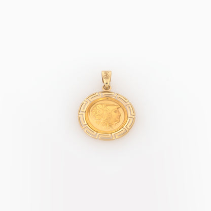 Round Athena Meander Pendant