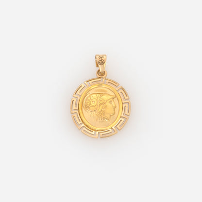 Round Athena Meander Pendant