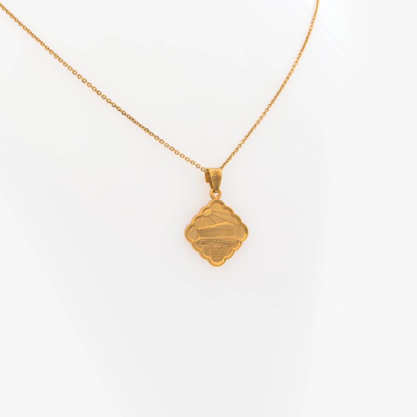 One Sided Acropolis Rhombus Pendant