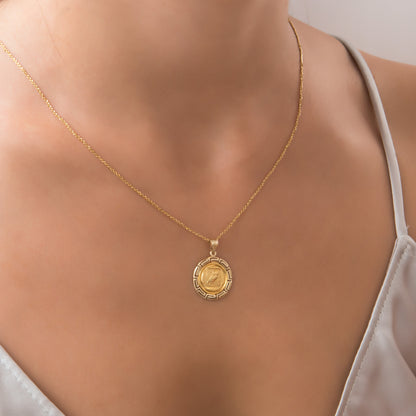 Round Acropolis Meander Pendant