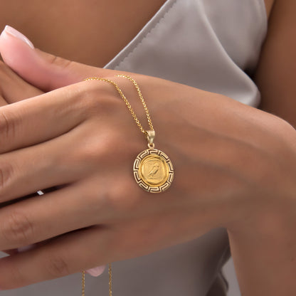 Round Acropolis Meander Pendant