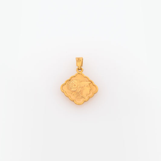 Double-Sided Athena and Acropolis Pendant