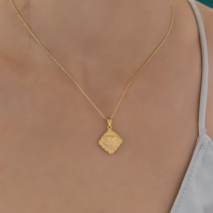 Double-Sided Athena and Acropolis Pendant