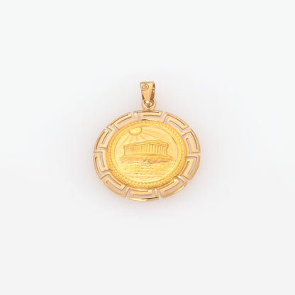 Round Acropolis Meander Pendant