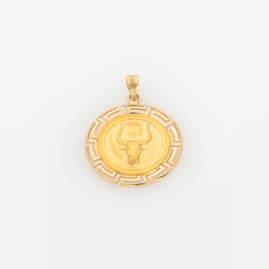 Round Minotaur Meander Pendant