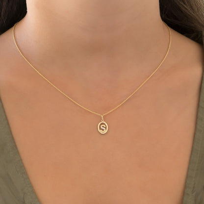 Personalized Oval Monogram Charm Necklace