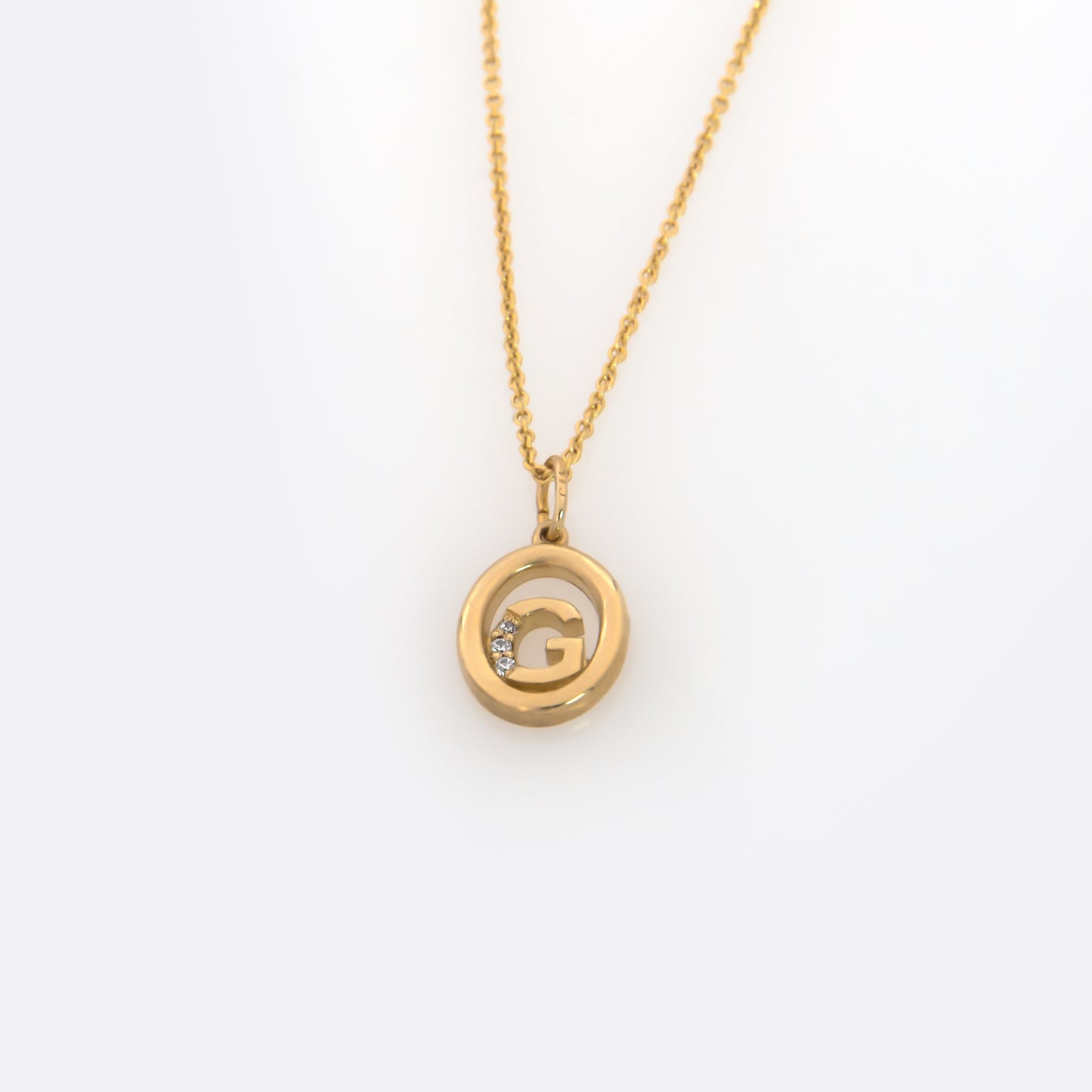 Personalized Oval Monogram Charm Necklace
