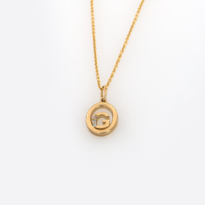 Personalized Oval Monogram Charm Necklace