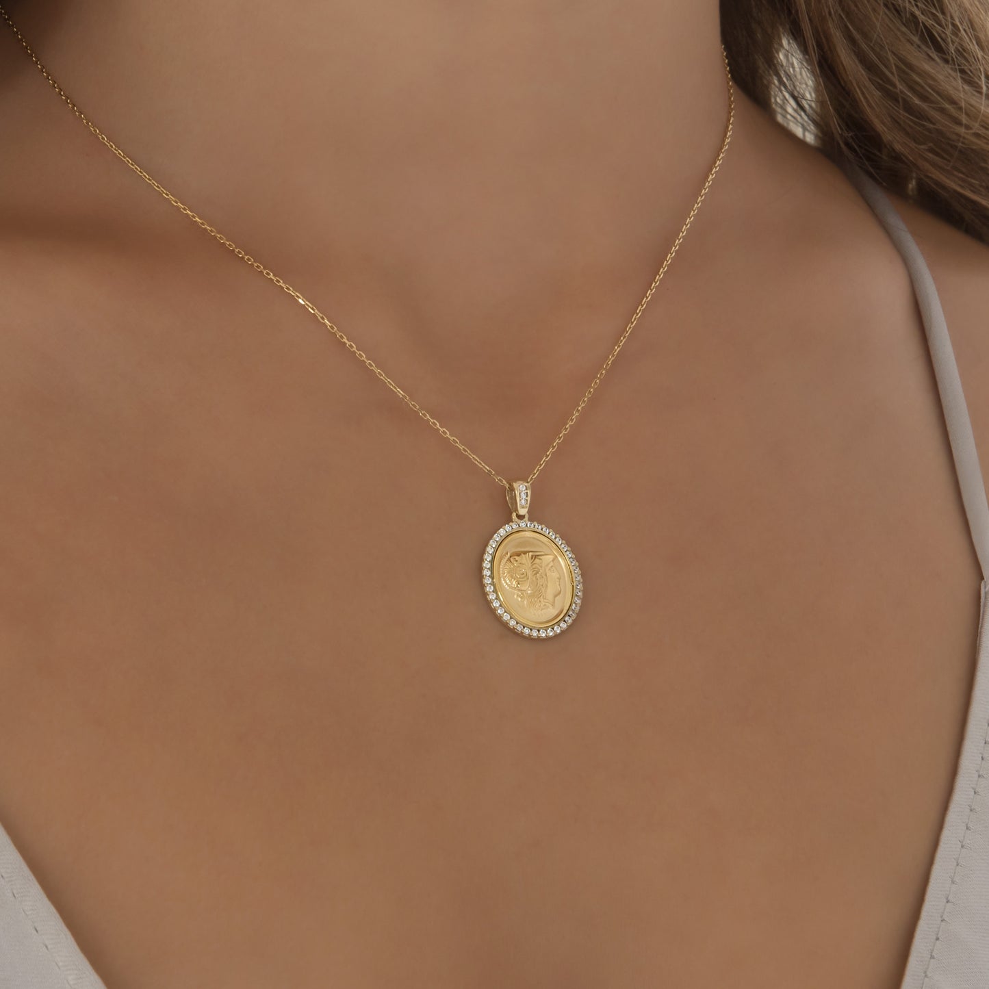 Oval Athena Gemstone Pendant