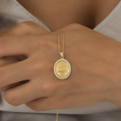 Oval Parthenon Gemstone Pendant