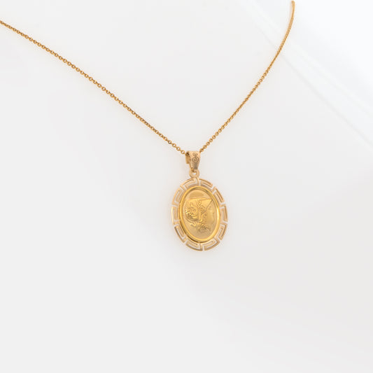 Oval Athena Meander Pendant
