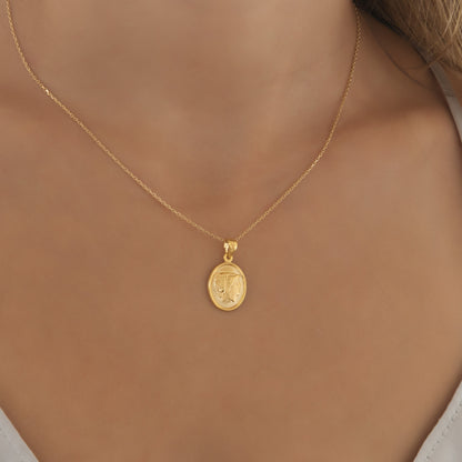 Oval Plain Athena Medallion