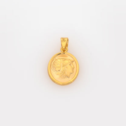 Oval Plain Athena Medallion