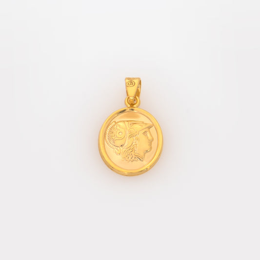 Oval Plain Athena Medallion