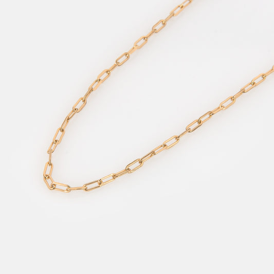 Minimalist Paperclip Gold Necklace