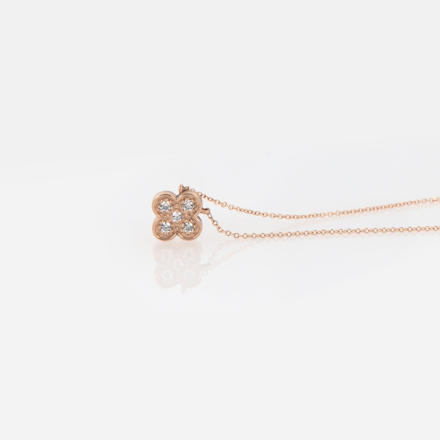 Four Leaf Clover Gemstone Necklace