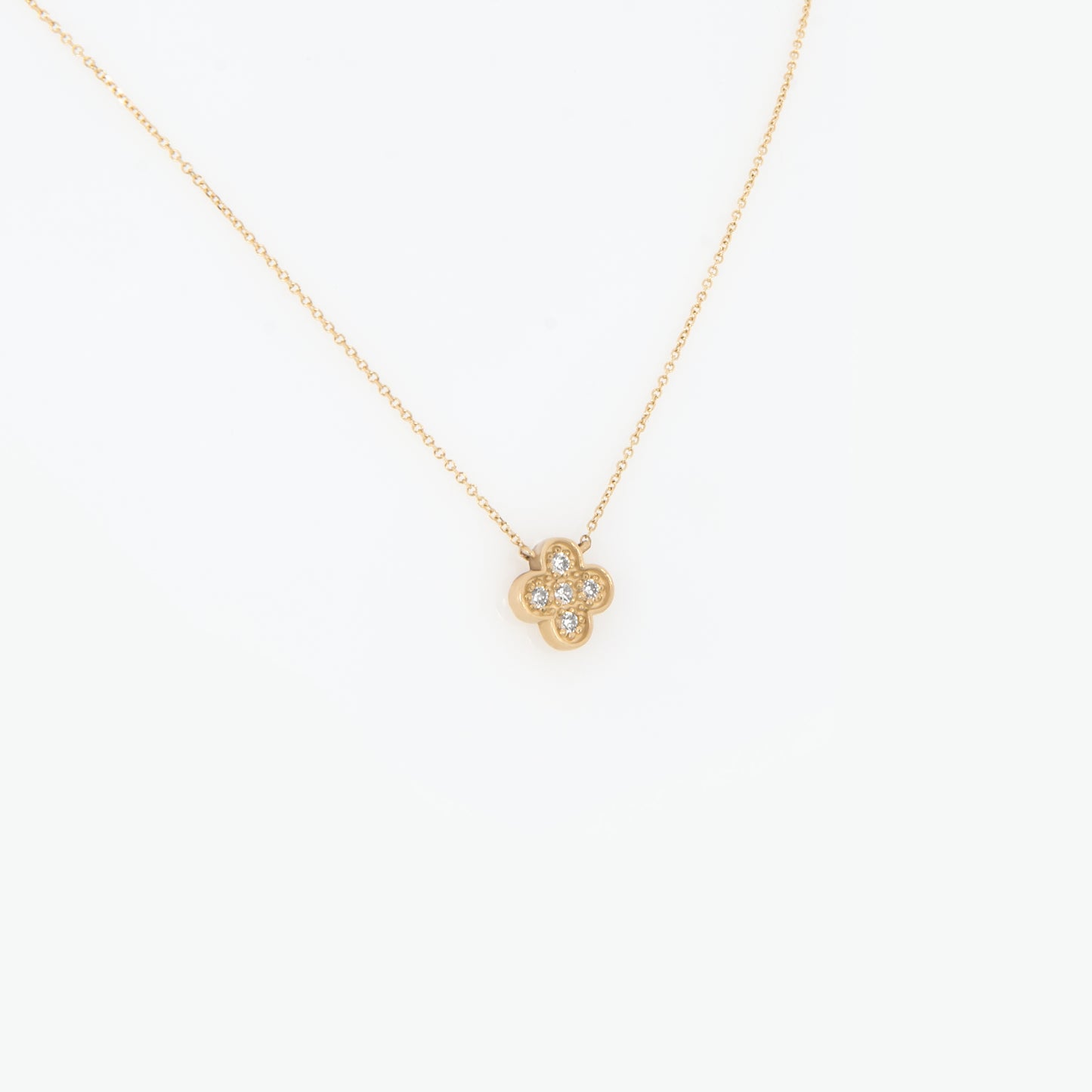 Four Leaf Clover Gemstone Necklace