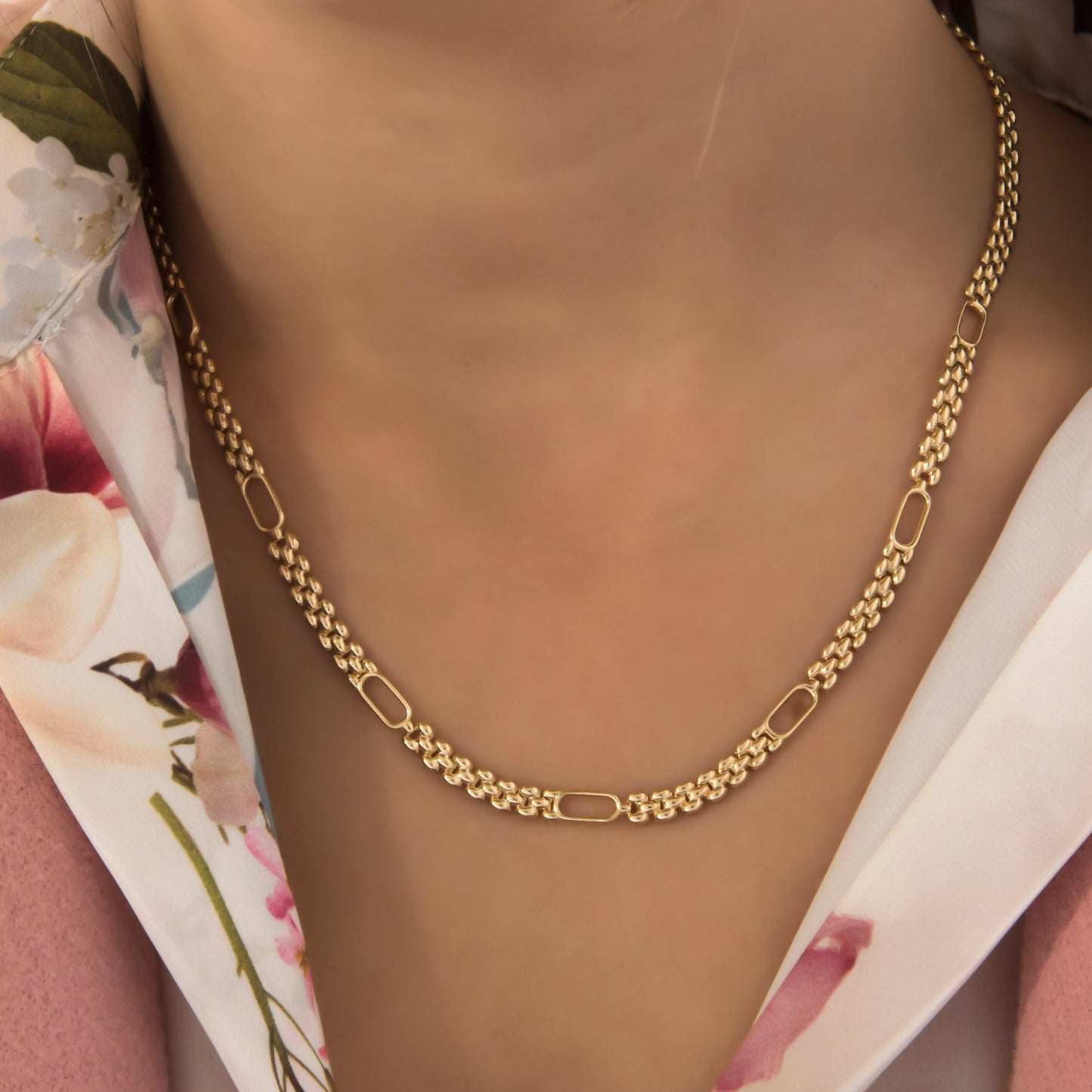 Panther Link Paperclip Necklace