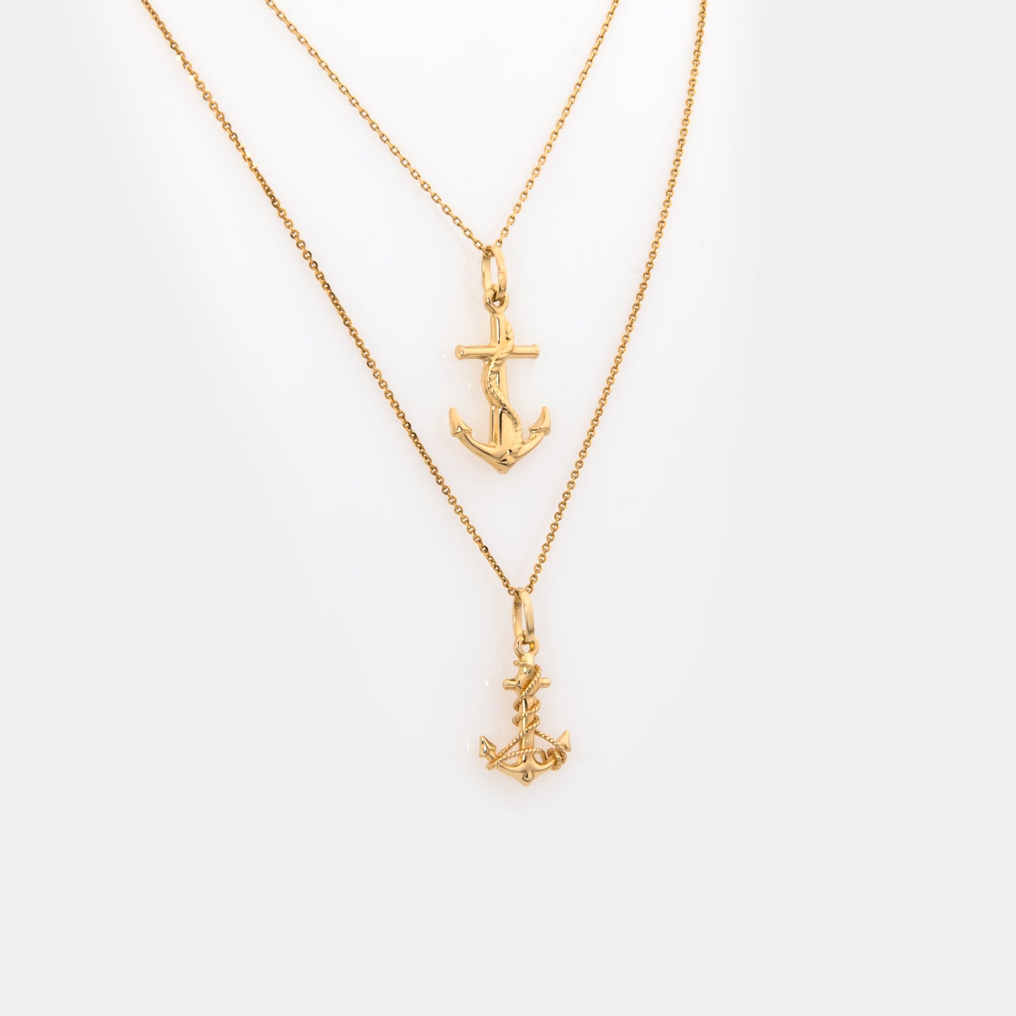 Bold Anchor Pendant Necklace
