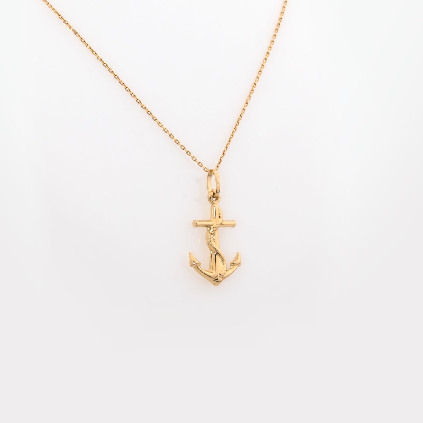 Bold Anchor Pendant Necklace