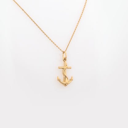 Bold Anchor Pendant Necklace