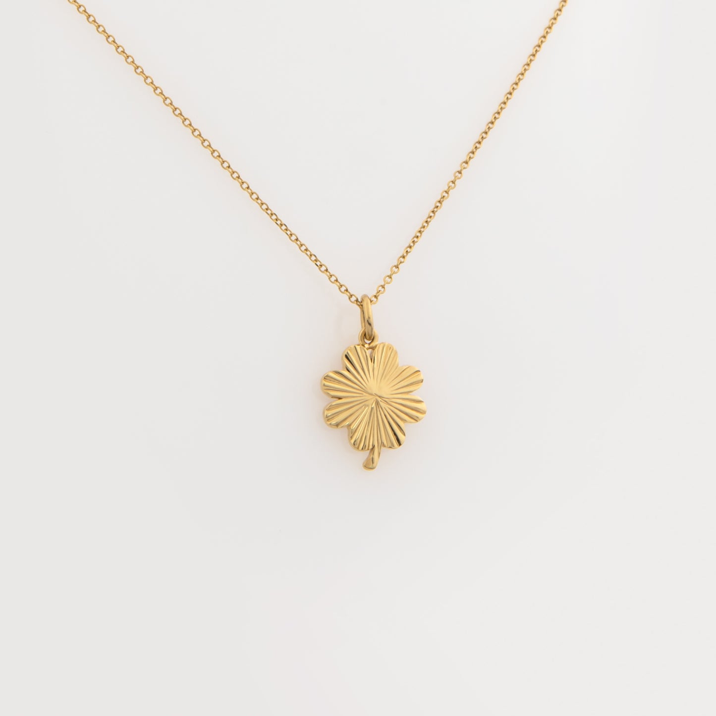 Four-Leaf Clover Sunburst Necklace