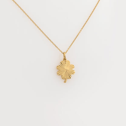 Four-Leaf Clover Sunburst Necklace