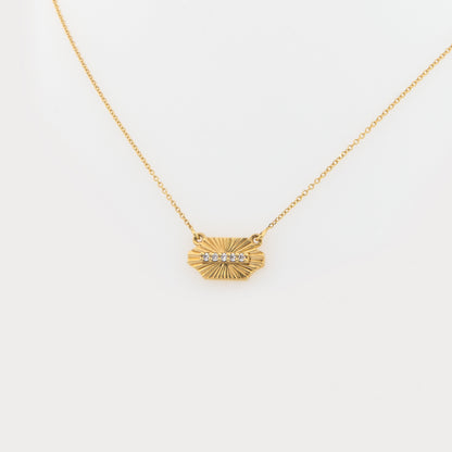Sunburst Diamond Chain Necklace