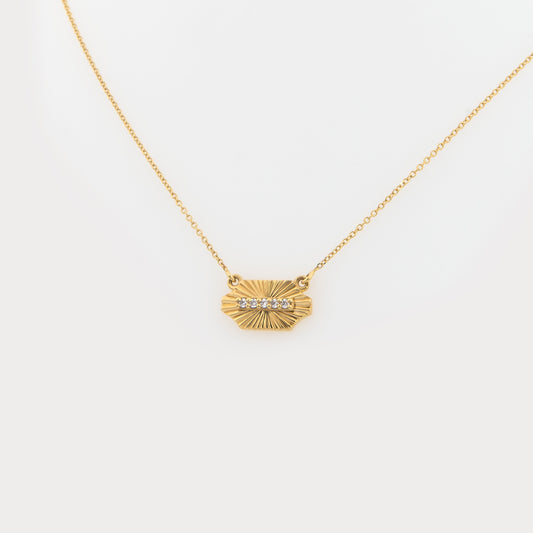 Sunburst Diamond Chain Necklace