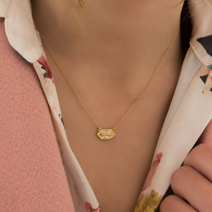Sunburst Diamond Chain Necklace