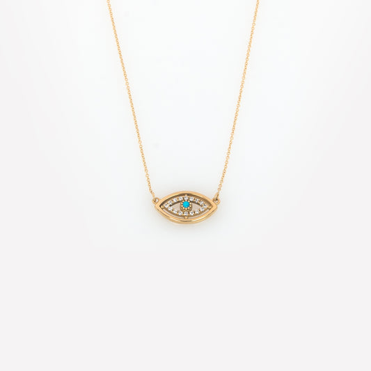 Gemstone Evil Eye Necklace