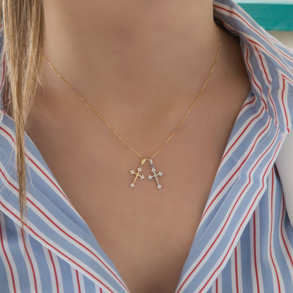 Solid Gold 14k Cross Necklace with Petal Ends