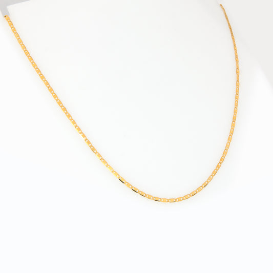 14K Solid Gold Mariner Chain Necklace – 1.6mm Anchor Link Necklace