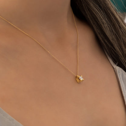 Solitaire Lab Grown Diamond Necklace