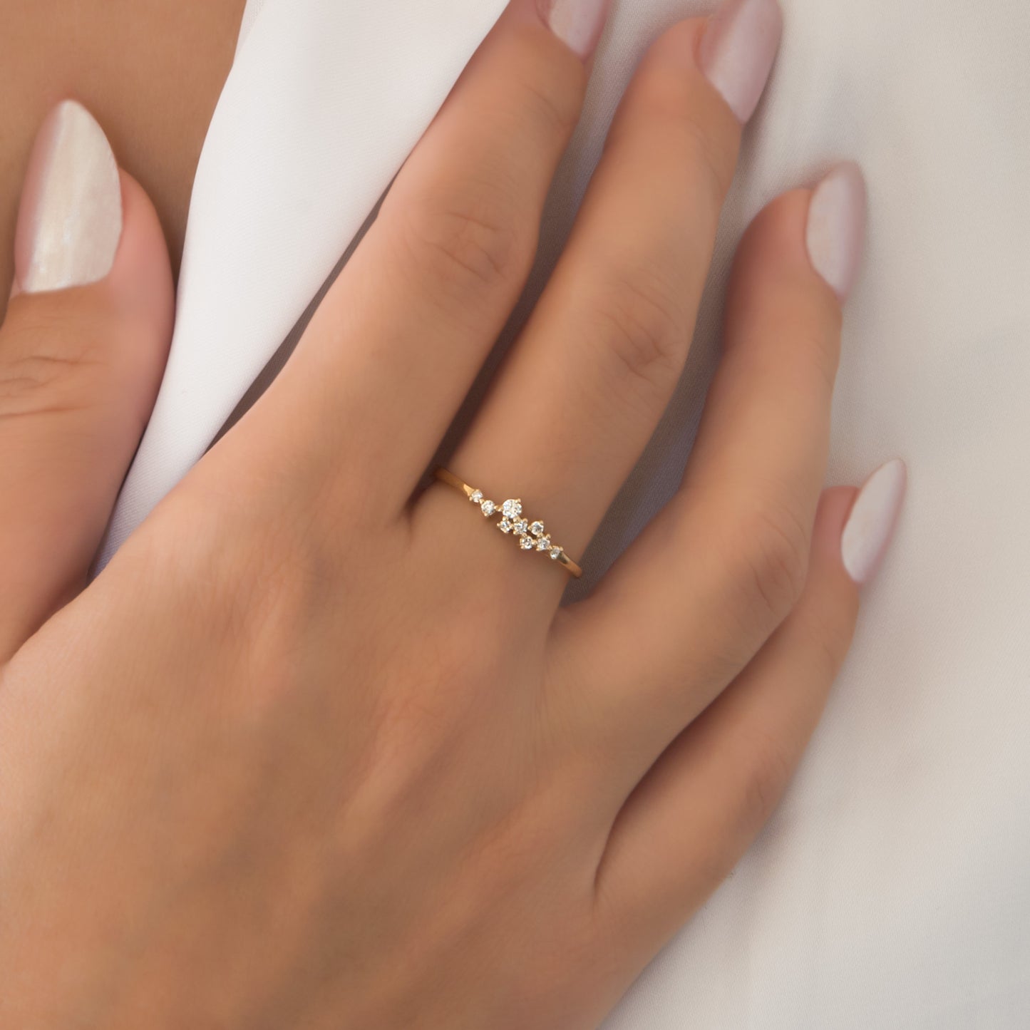 Diamond Cluster Ring