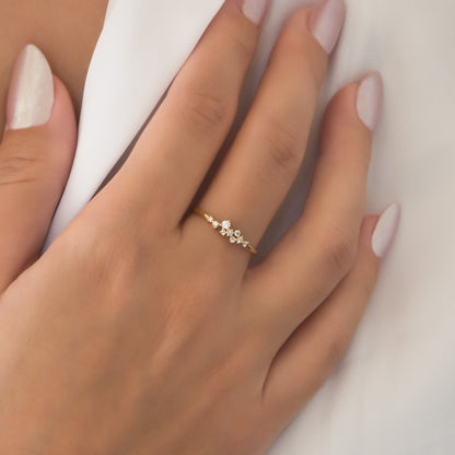 Diamond Cluster Ring