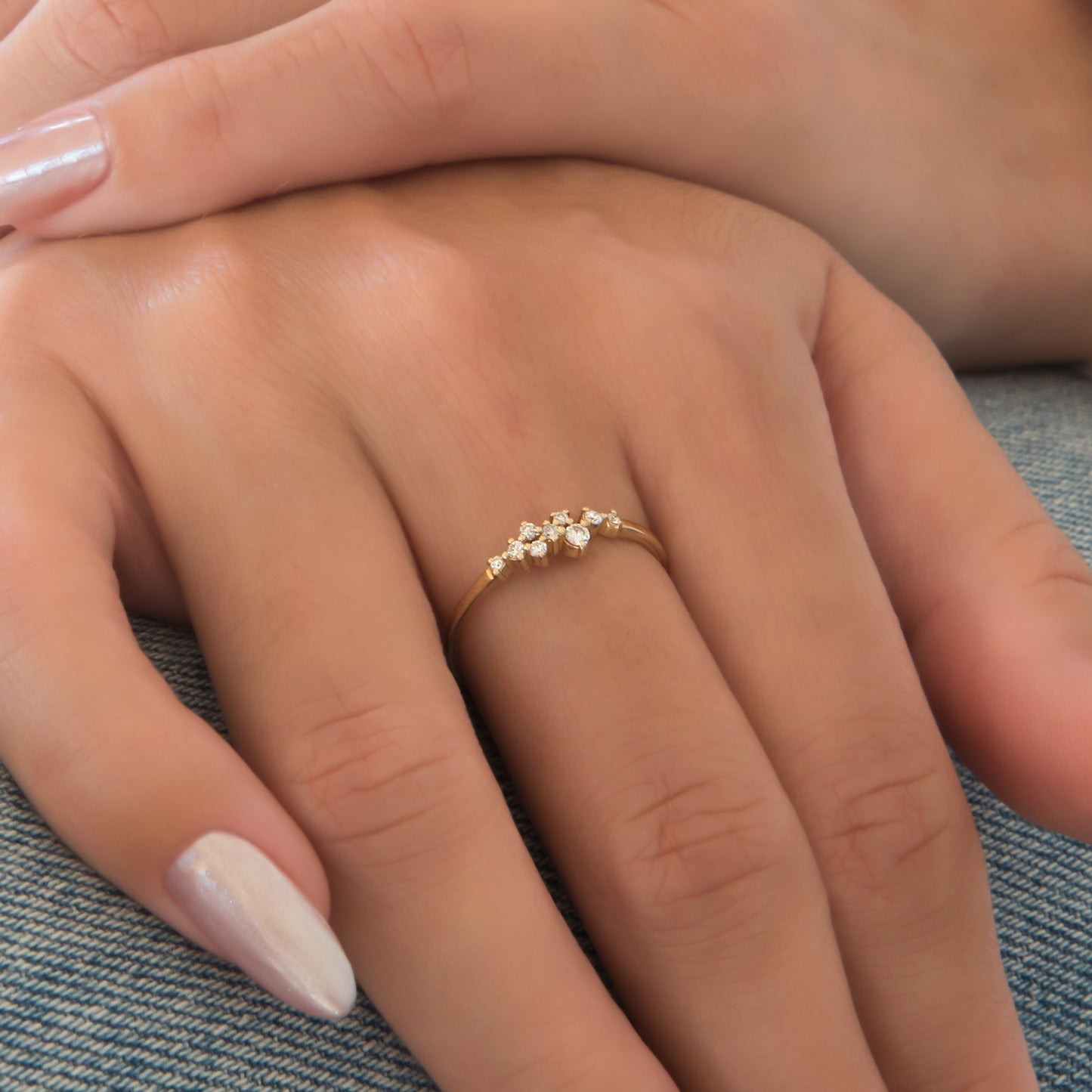 Diamond Cluster Ring