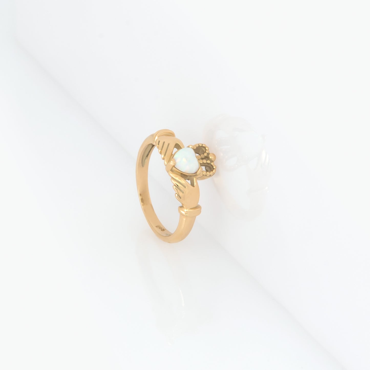 Claddagh Celtic Opal Ring