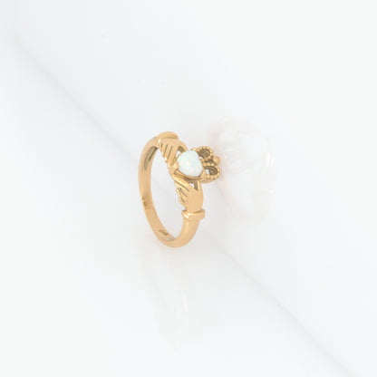Claddagh Celtic Opal Ring