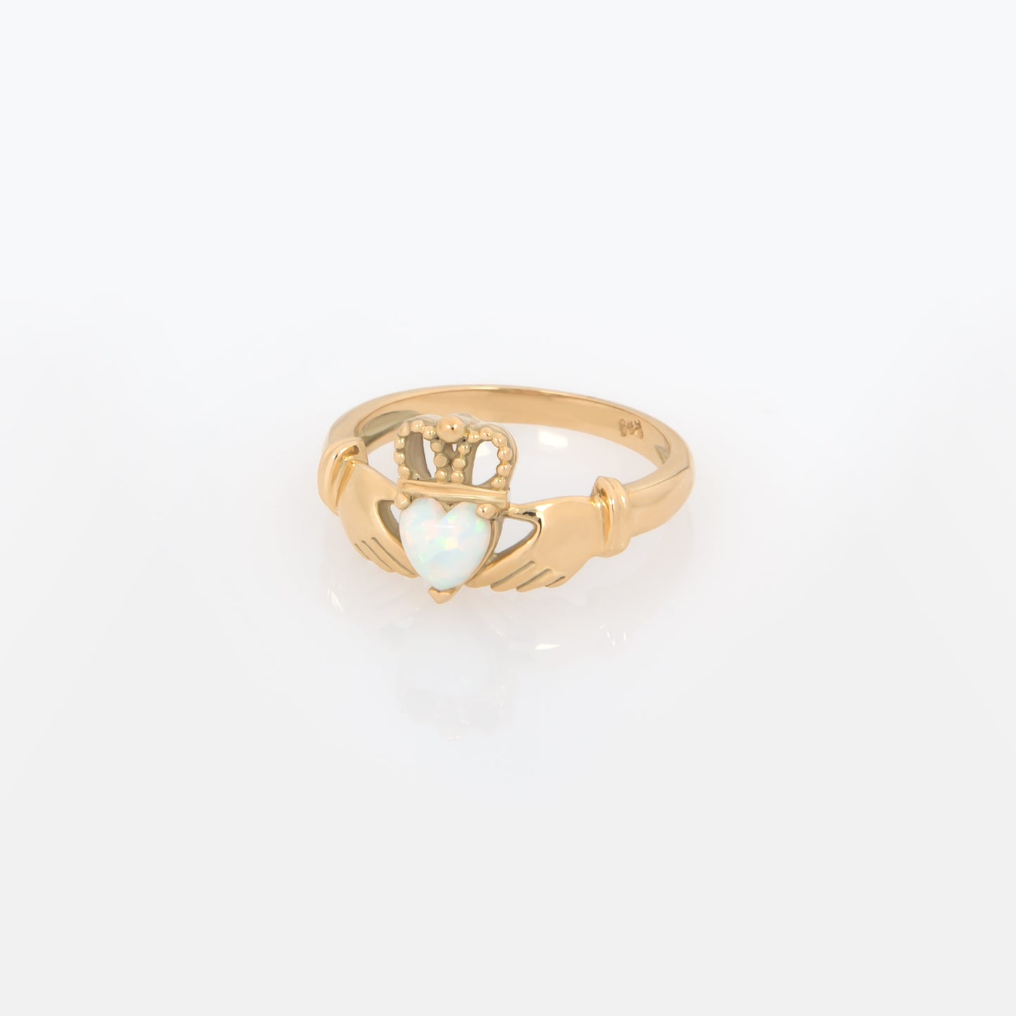 Claddagh Celtic Opal Ring
