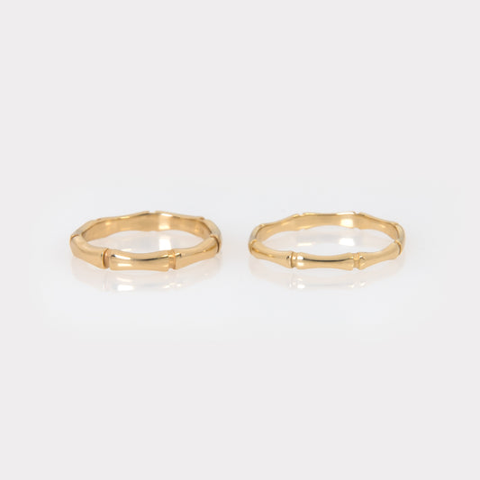 Gold Bamboo Ring 