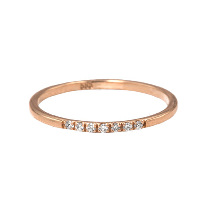 Rose Gold Diamond Dainty Ring 1.2mm