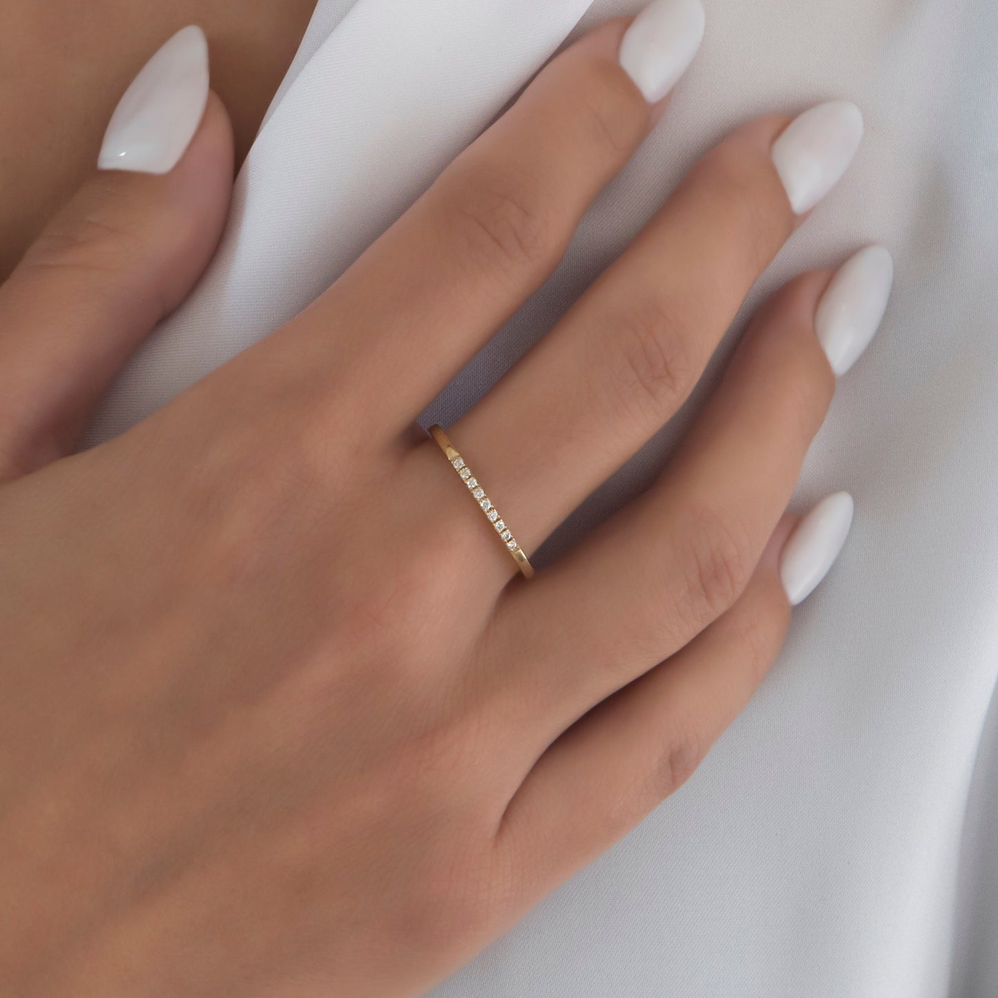 Diamond Dainty Ring 1.4mm