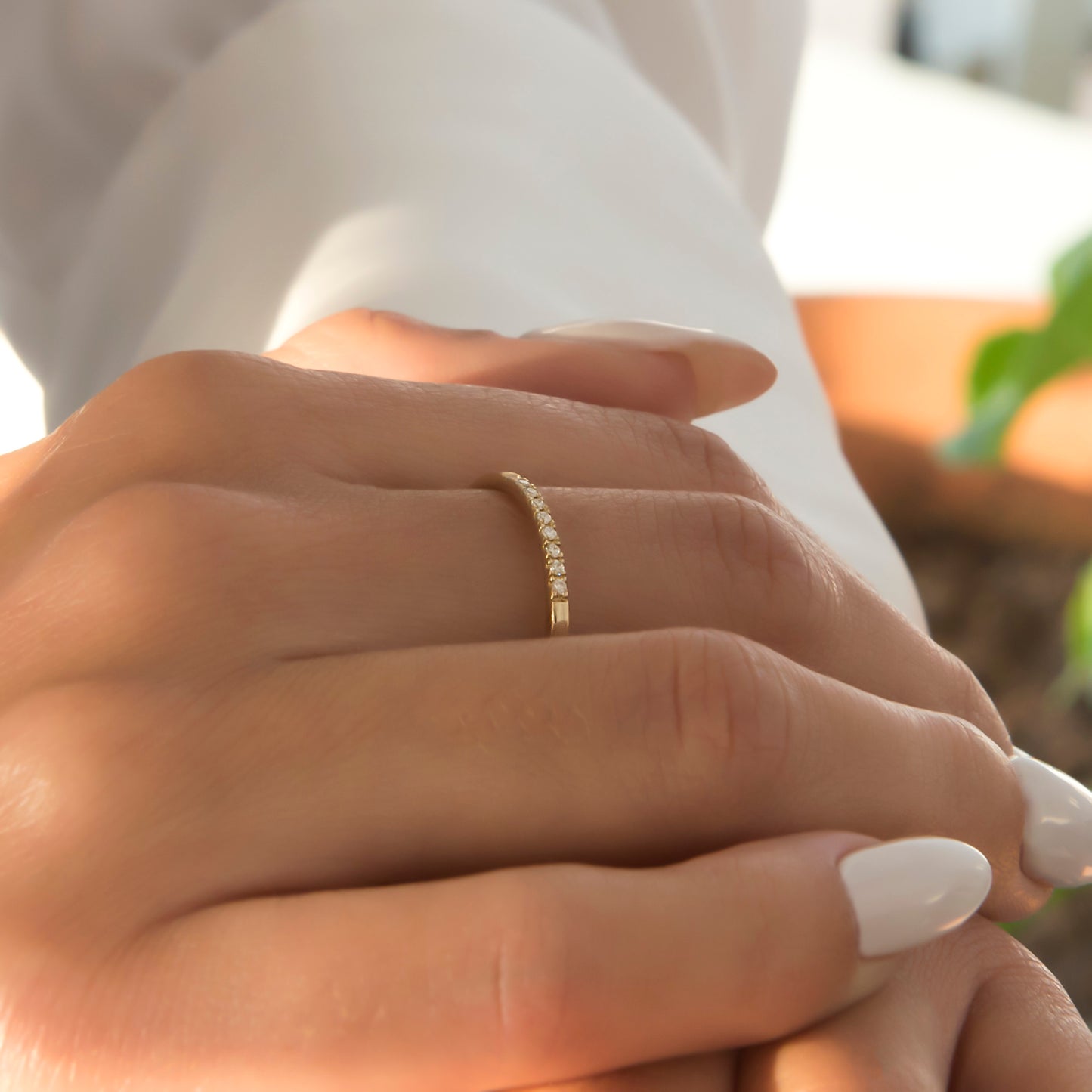 Diamond Dainty Ring 1.4mm