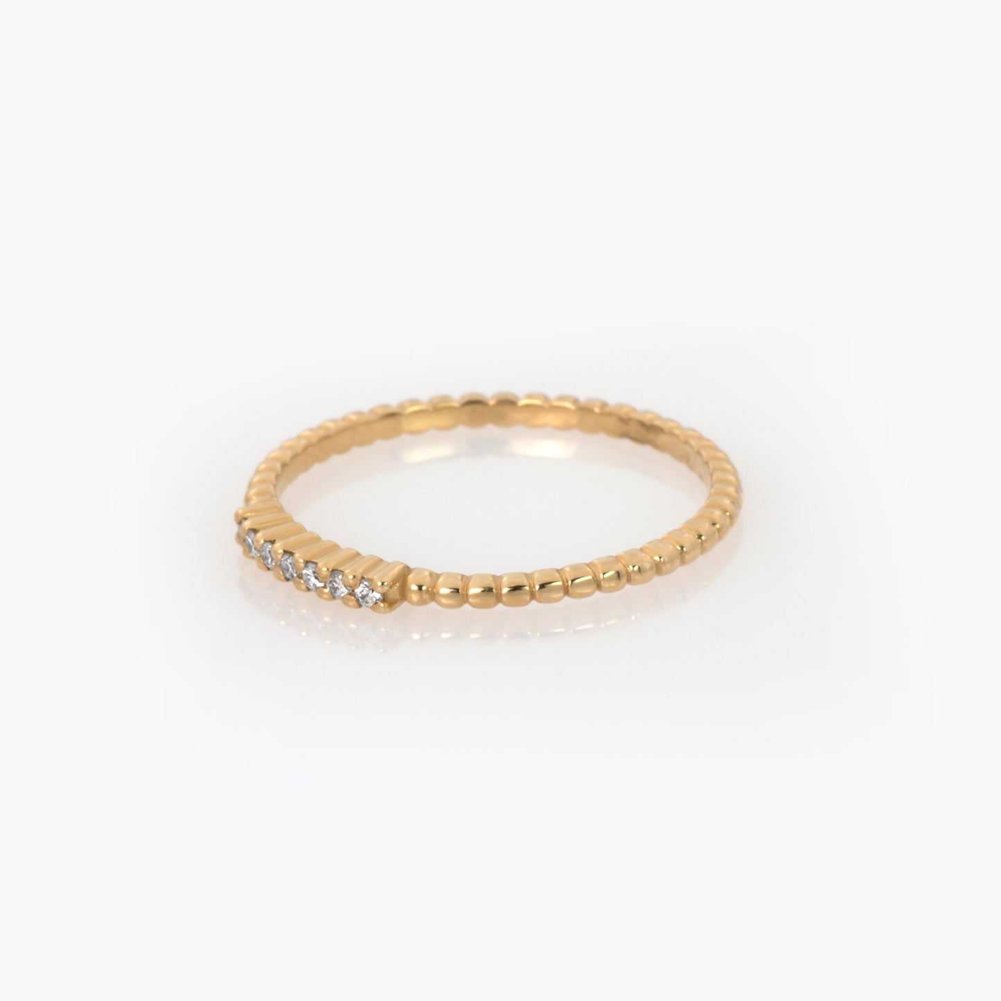 Delicate Diamond Beaded Ring