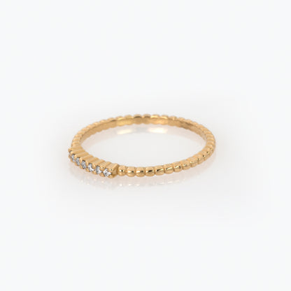 Delicate Diamond Beaded Ring