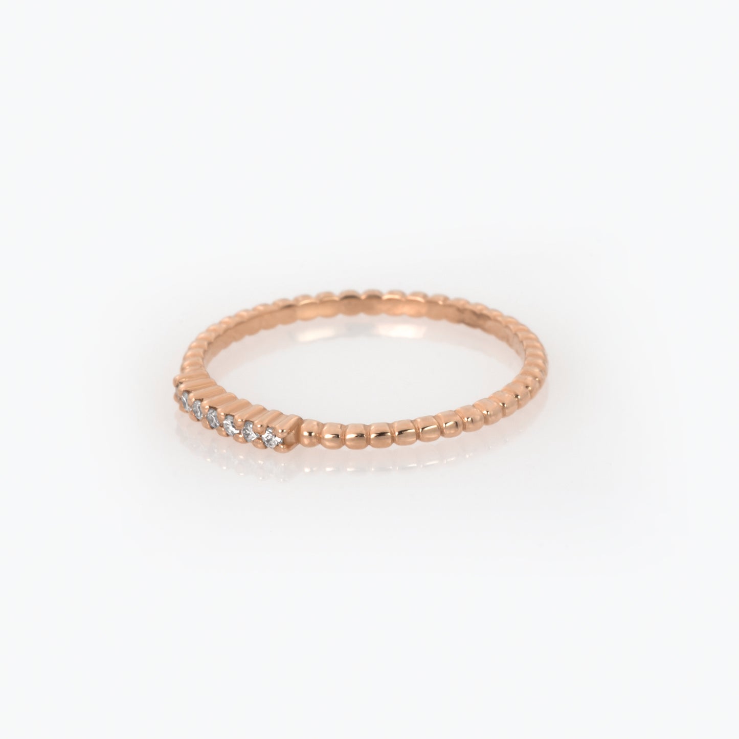 Delicate Diamond Beaded Ring